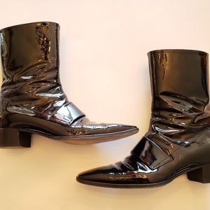 Fratelli Rossetti Black Patent Leather Zip Boot